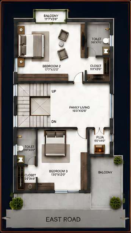 First floor plan of the Classic Residence