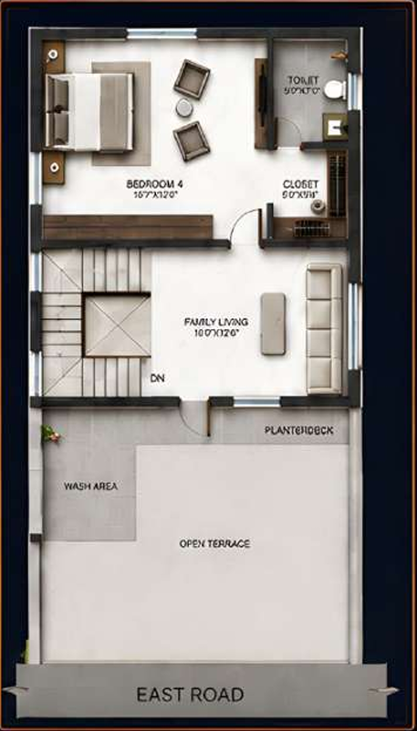 Second floor plan of the Classic Residence