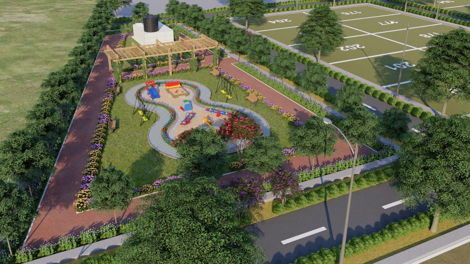 Entrance gate of a layout development